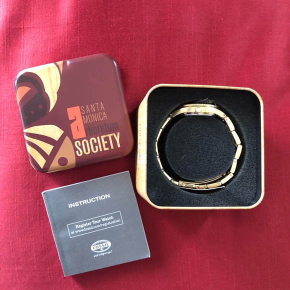 Ladies Gold and Diamond Fossil Watch - Picture 2 of 3